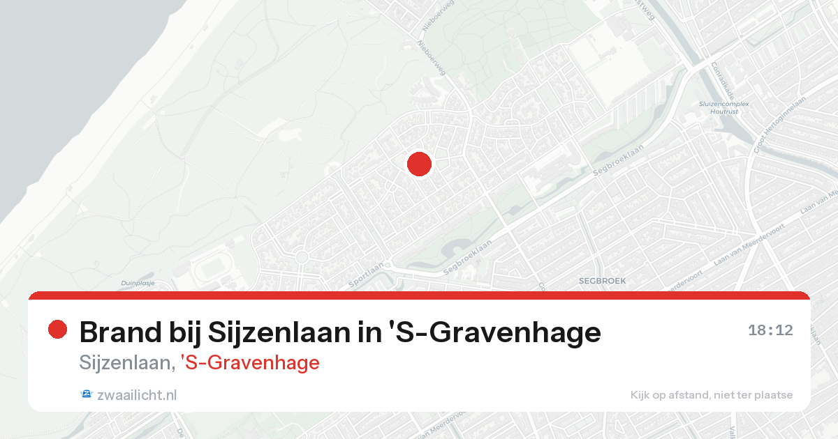 Brand bij Sijzenlaan in 'S-Gravenhage — 25 aug 2026