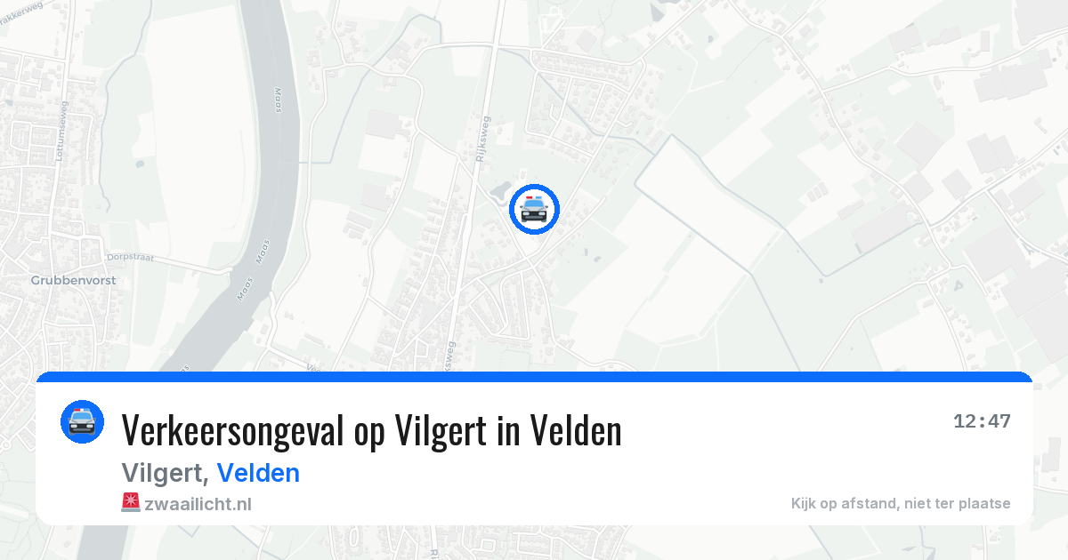 Verkeersongeval op Vilgert in Velden — 26 mei 2026