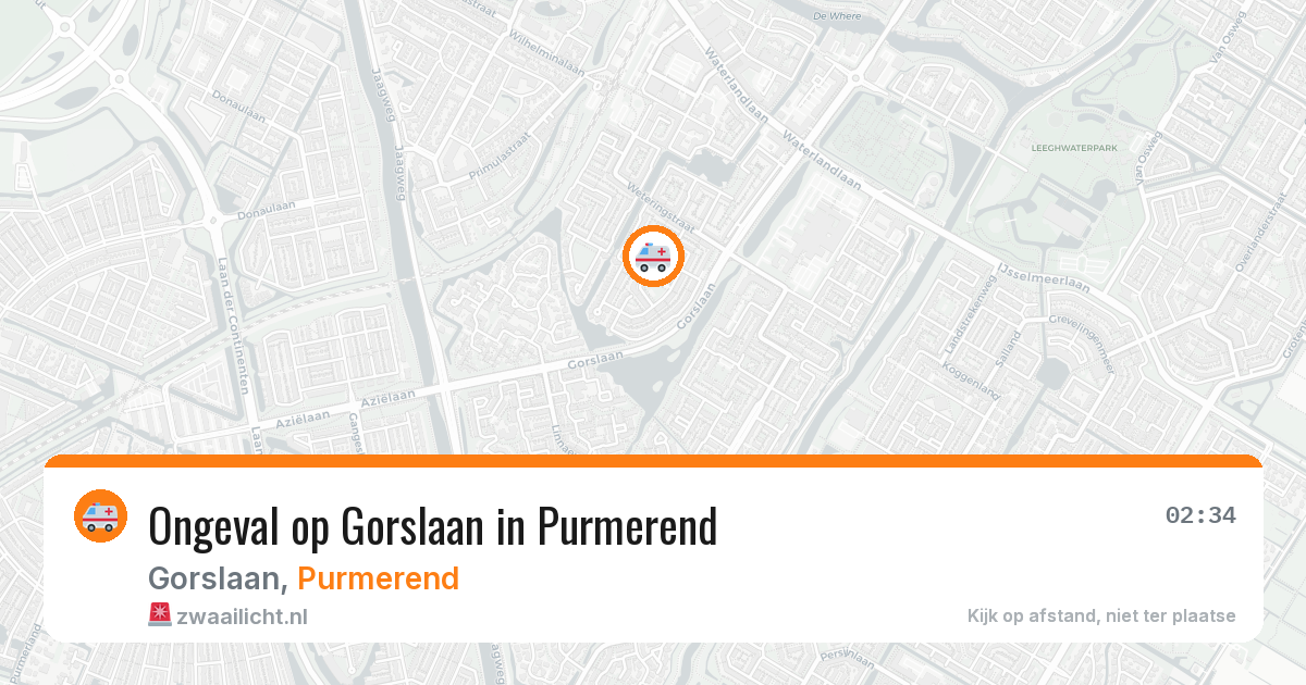 Ongeval op Gorslaan in Purmerend — 7 mrt 2026