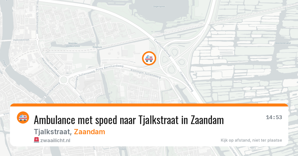Ambulance met spoed naar Tjalkstraat in Zaandam — 30 mrt 2026
