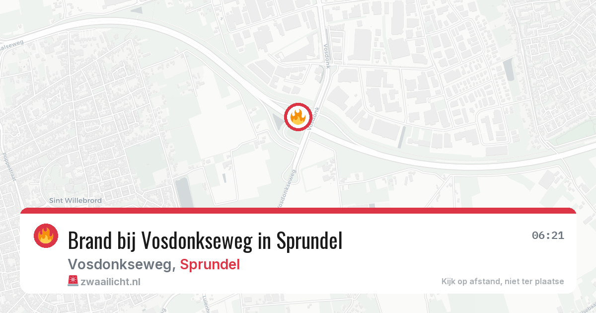 Brand bij Vosdonkseweg in Sprundel — 29 mrt 2026