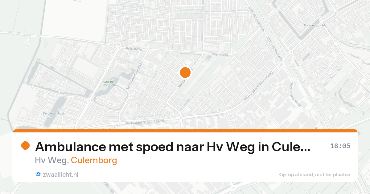 Ambulance met spoed naar Hv Weg in Culemborg — 18 aug 2026