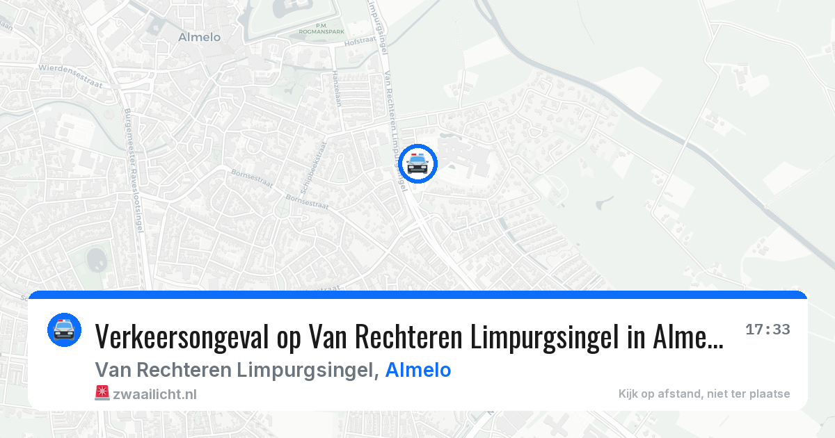 Verkeersongeval op Van Rechteren Limpurgsingel in Almelo — 14 apr 2026