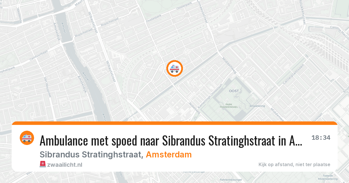 Ambulance met spoed naar Sibrandus Stratinghstraat in Amsterdam — 27 jun 2026
