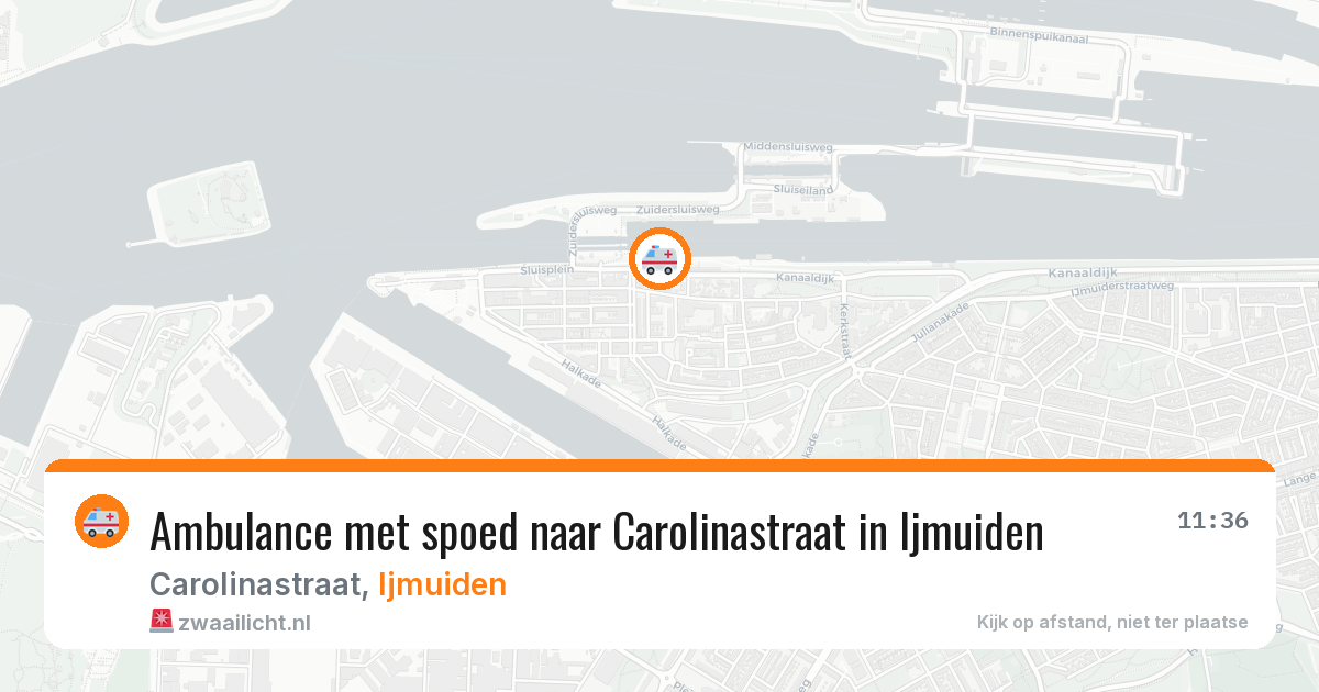 Ambulance met spoed naar Carolinastraat in Ijmuiden — 8 jun 2026