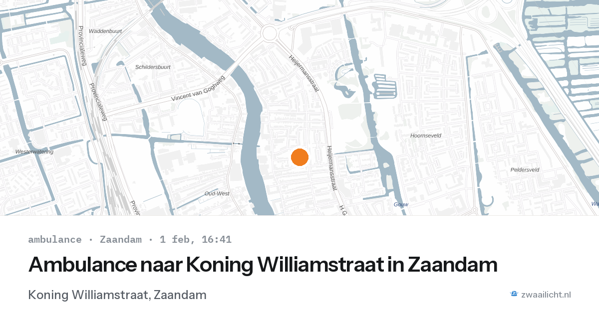 Ambulance naar Koning Williamstraat in Zaandam — 1 feb 2026