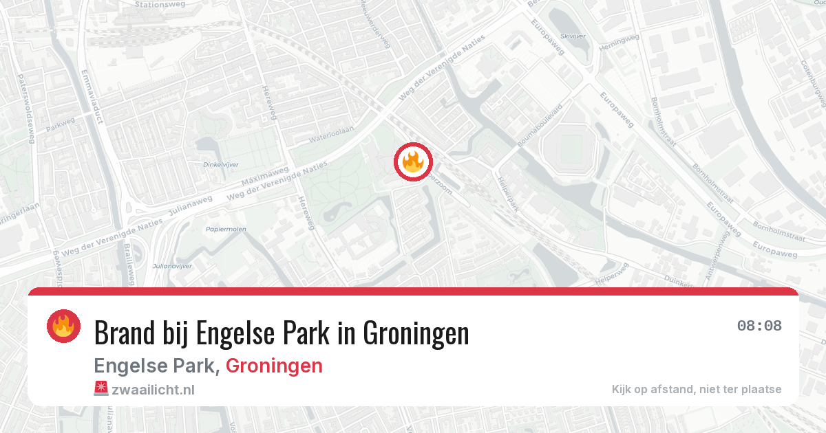Brand bij Engelse Park in Groningen — 11 aug 2026
