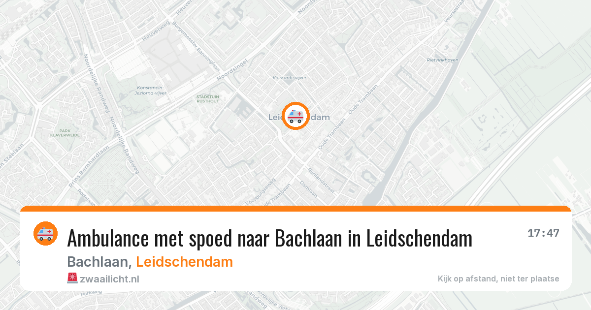 Ambulance met spoed naar Bachlaan in Leidschendam — 30 mei 2026