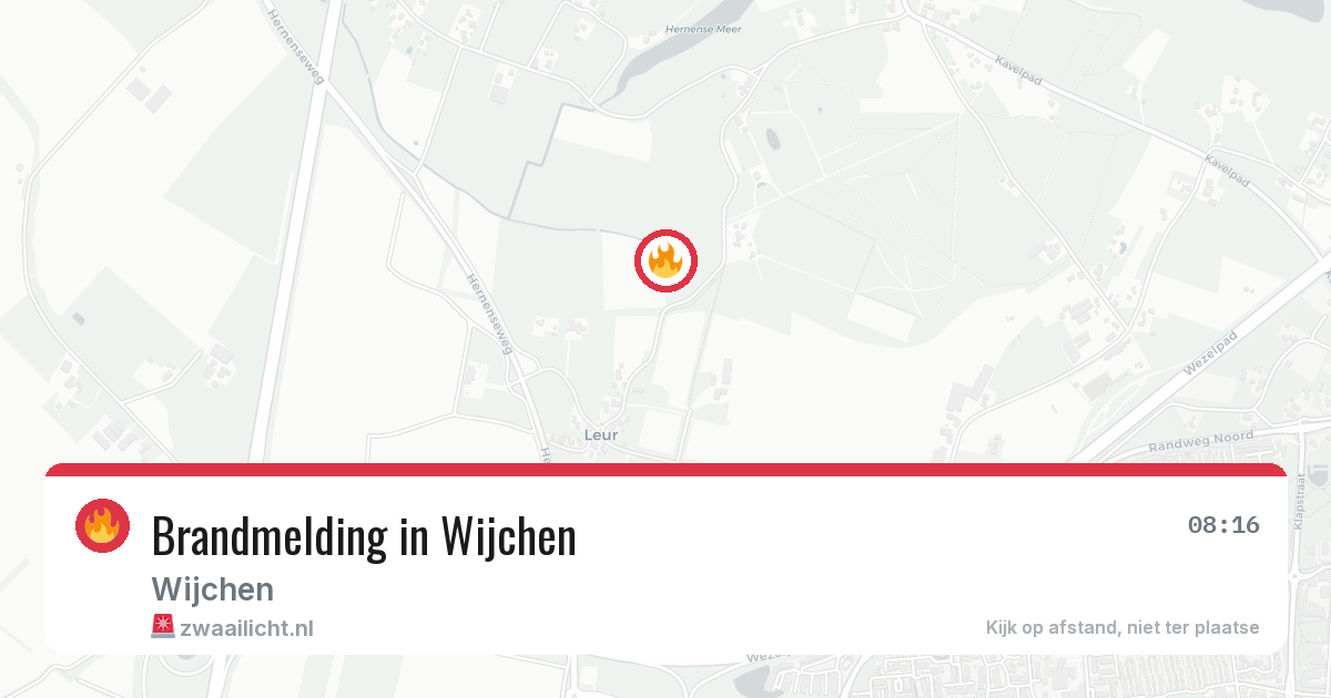 Brandmelding in Wijchen — 6 aug 2026