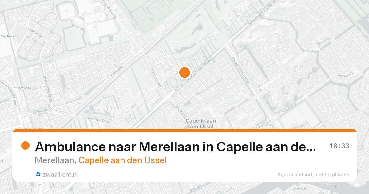 Ambulance naar Merellaan in Capelle aan den IJssel — 22 aug 2026