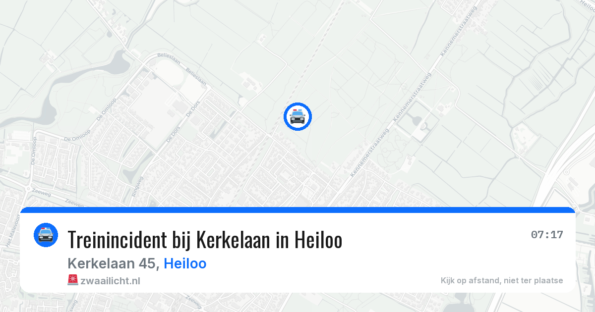 Treinincident bij Kerkelaan in Heiloo — 1 apr 2026