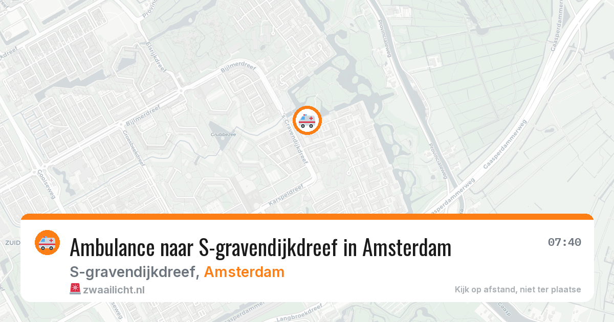 Ambulance naar S-gravendijkdreef in Amsterdam — 22 mrt 2026