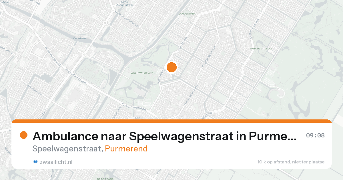 Ambulance naar Speelwagenstraat in Purmerend — 6 jun 2026