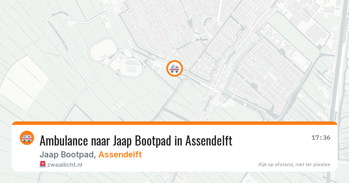 Ambulance naar Jaap Bootpad in Assendelft — 20 jun 2026