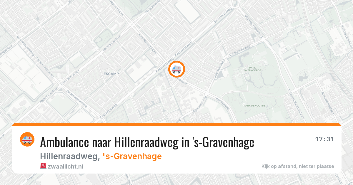 Ambulance naar Hillenraadweg in 's-Gravenhage — 12 mei 2026