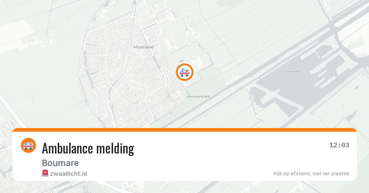 Ambulance melding — 21 jun 2026