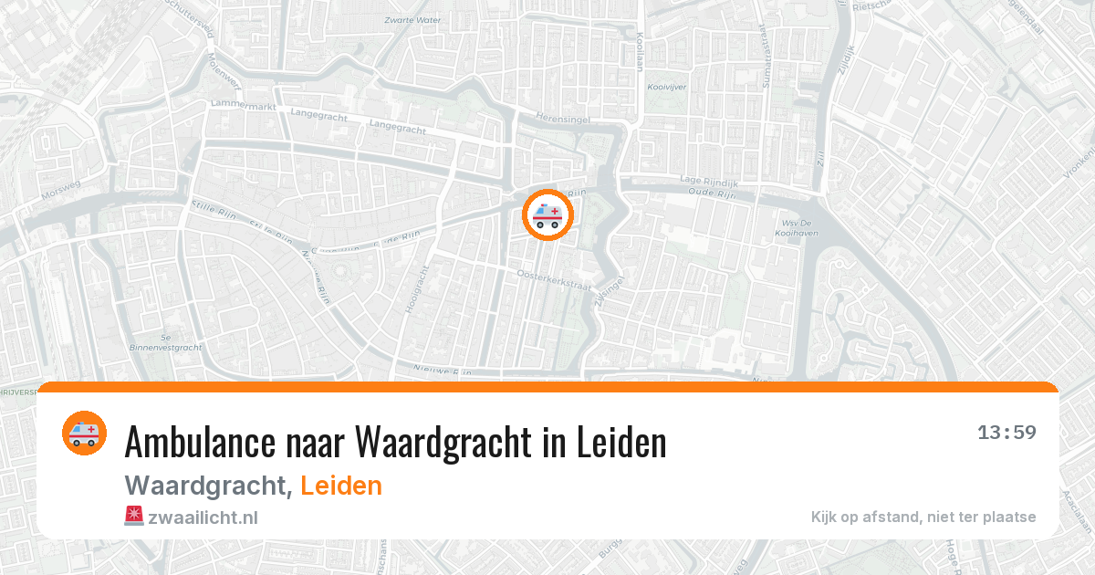 Ambulance naar Waardgracht in Leiden — 22 apr 2026