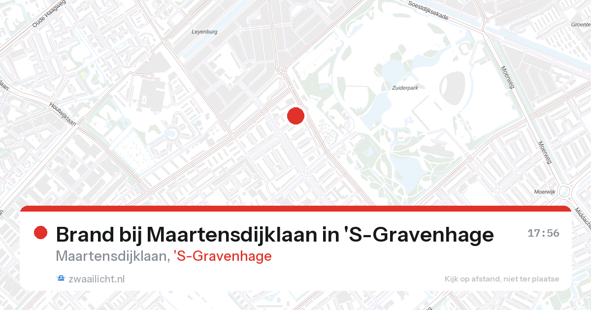 Brand bij Maartensdijklaan in 'S-Gravenhage — 27 aug 2026