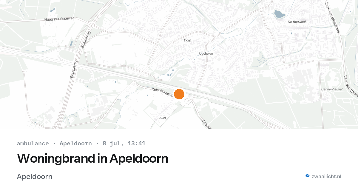 Woningbrand in Apeldoorn — 8 jul 2026