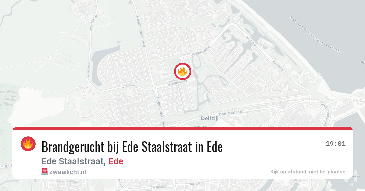 Brandgerucht bij Ede Staalstraat in Ede — 5 jul 2026
