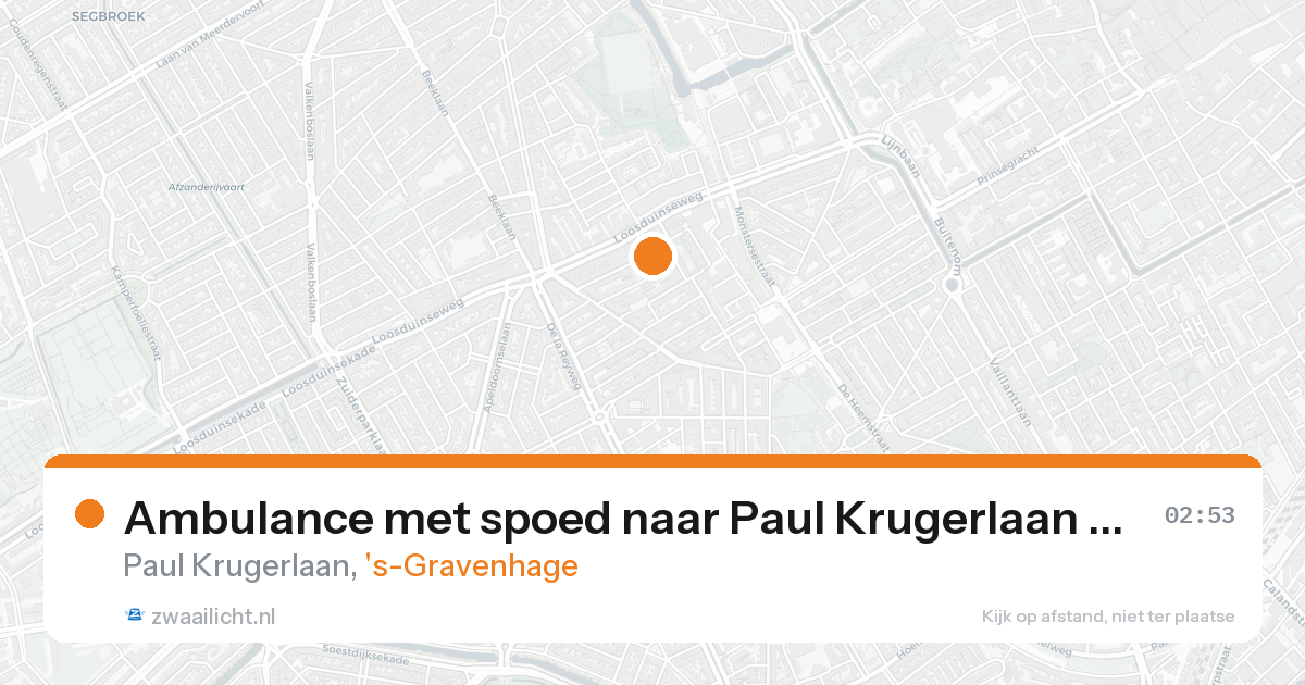Ambulance met spoed naar Paul Krugerlaan in 's-Gravenhage — 26 aug 2026