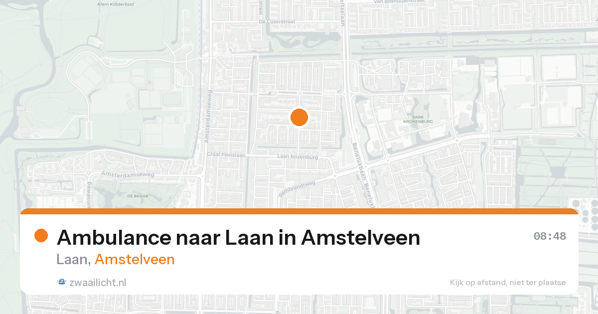 Ambulance naar Laan in Amstelveen — 26 aug 2026
