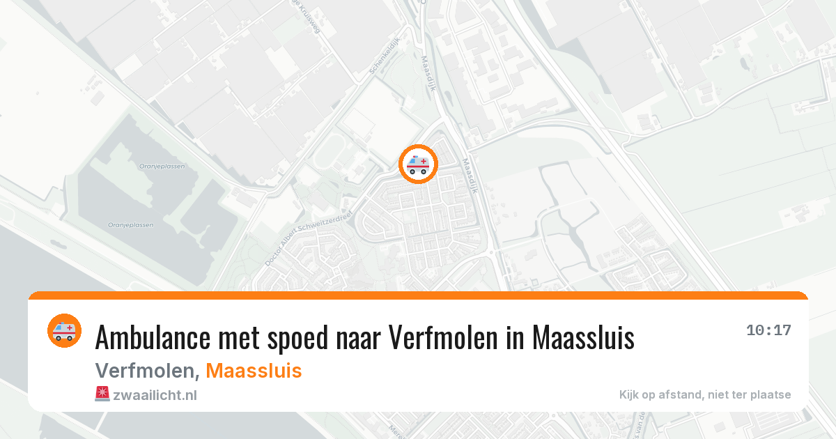 Ambulance met spoed naar Verfmolen in Maassluis — 22 jun 2026