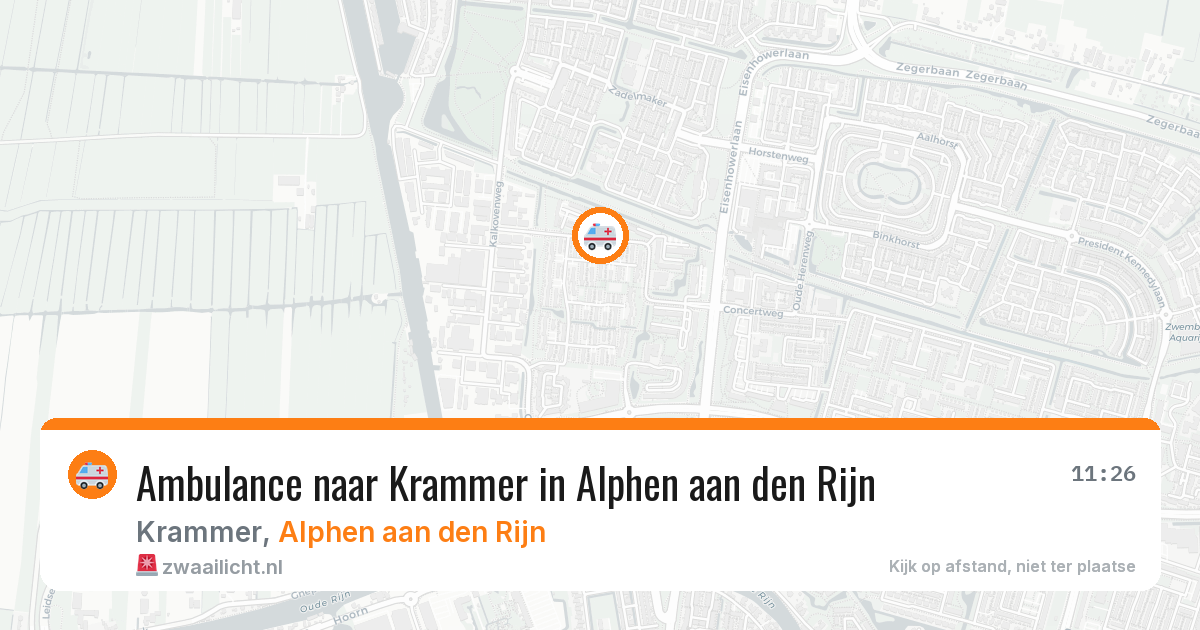 Ambulance naar Krammer in Alphen aan den Rijn — 6 aug 2026