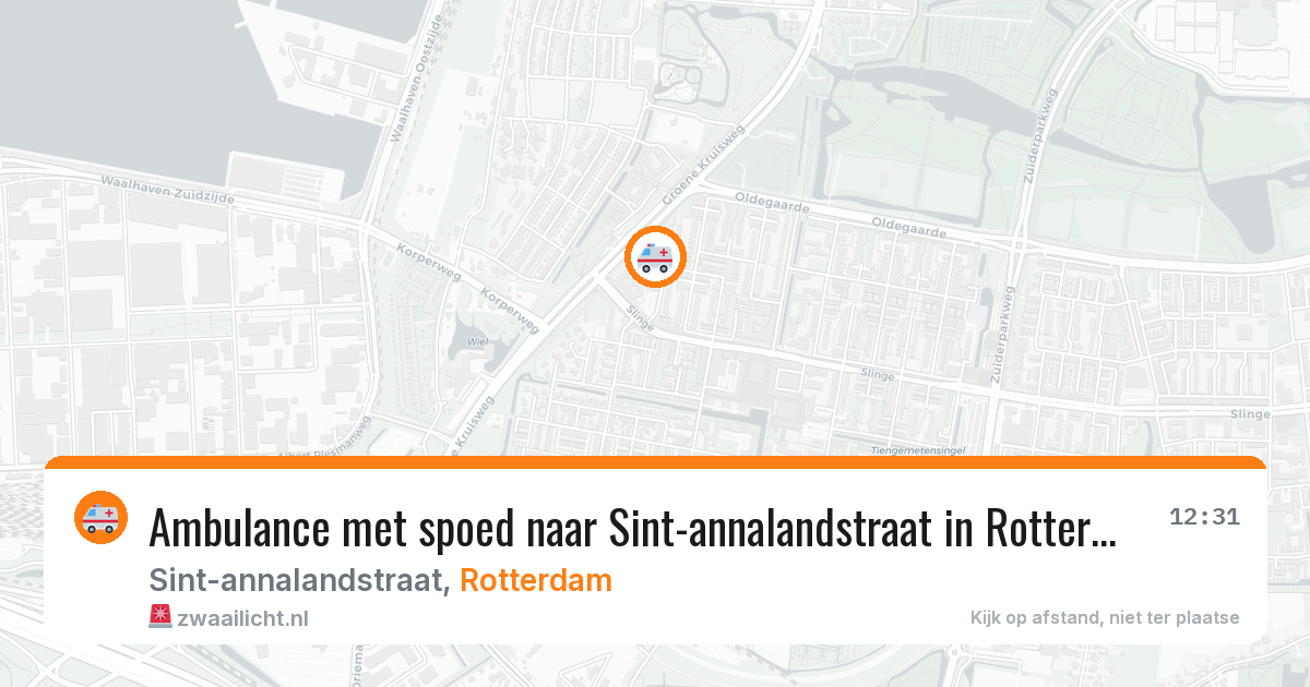 Ambulance met spoed naar Sint-annalandstraat in Rotterdam — 20 mrt 2026