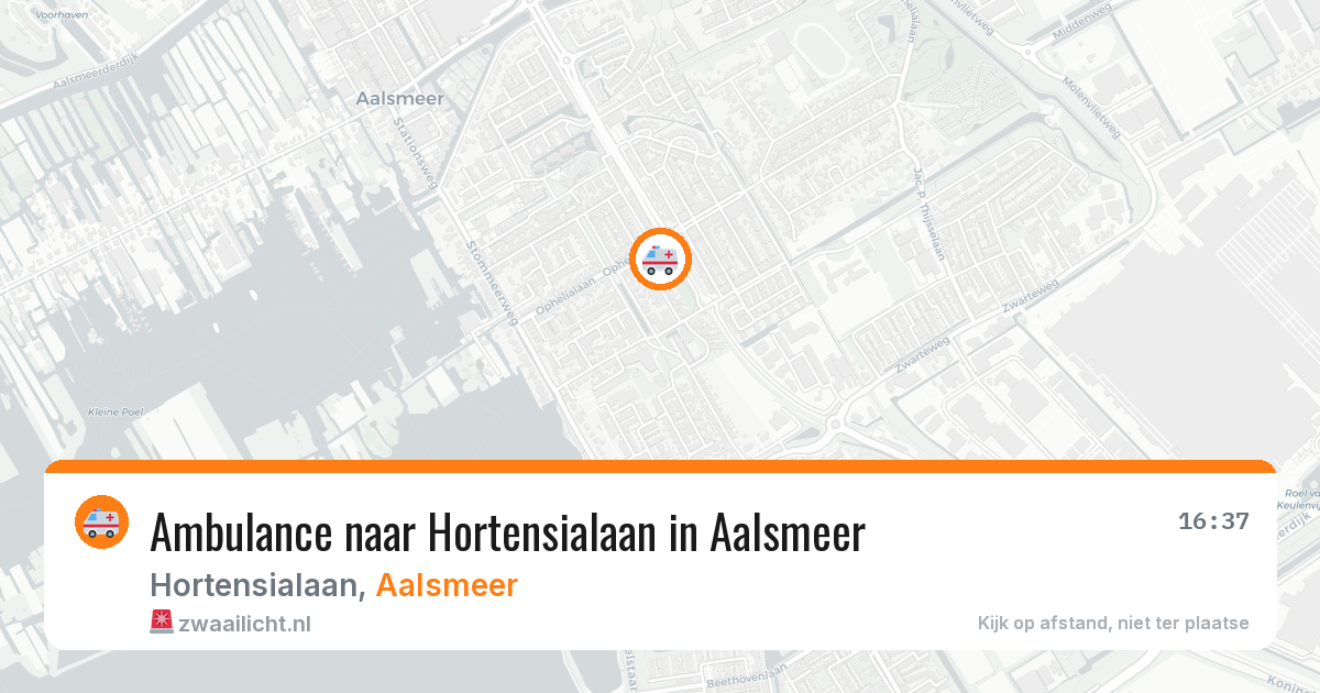 Ambulance naar Hortensialaan in Aalsmeer — 7 aug 2026