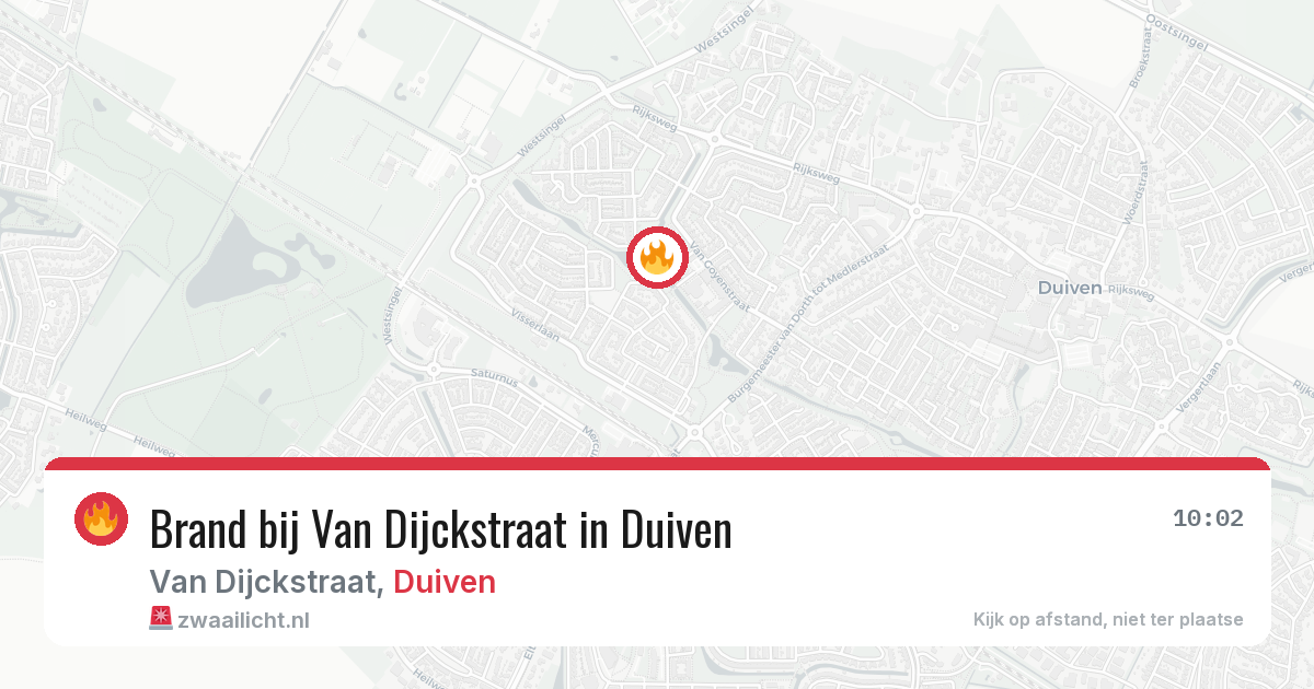 Brand bij Van Dijckstraat in Duiven — 11 aug 2026