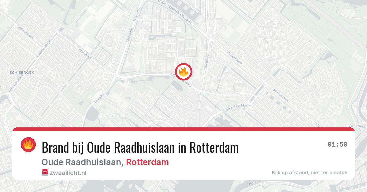 Brand bij Oude Raadhuislaan in Rotterdam — 12 jun 2026