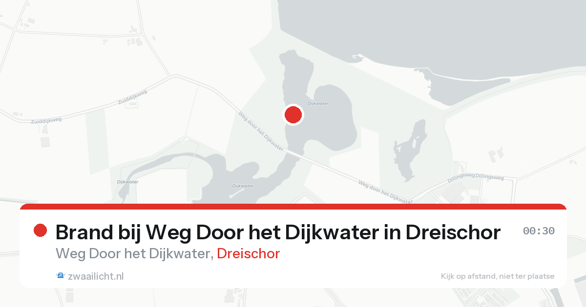 Brand bij Weg Door het Dijkwater in Dreischor — 21 aug 2026