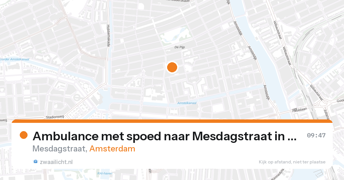 Ambulance met spoed naar Mesdagstraat in Amsterdam — 28 aug 2026