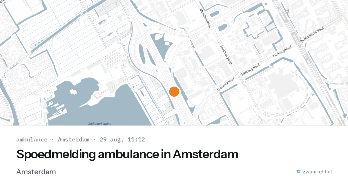 Spoedmelding ambulance in Amsterdam — 29 aug 2026