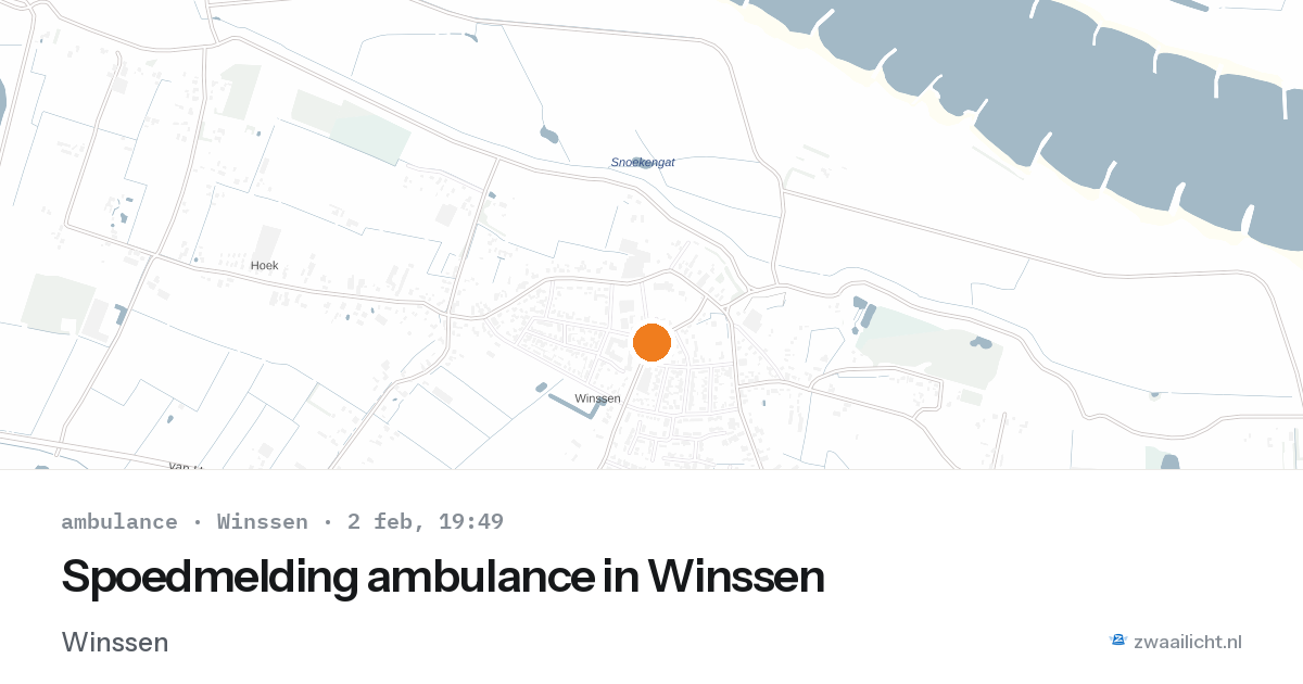 Spoedmelding ambulance in Winssen — 2 feb 2026