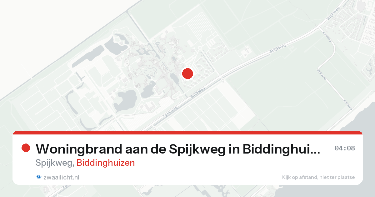 Woningbrand aan de Spijkweg in Biddinghuizen — 20 aug 2026