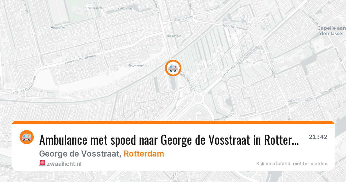 Ambulance met spoed naar George de Vosstraat in Rotterdam — 20 apr 2026
