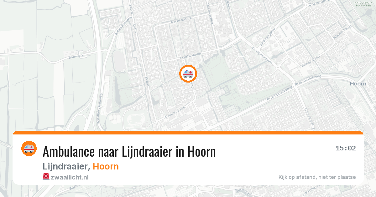 Ambulance naar Lijndraaier in Hoorn — 27 jul 2026