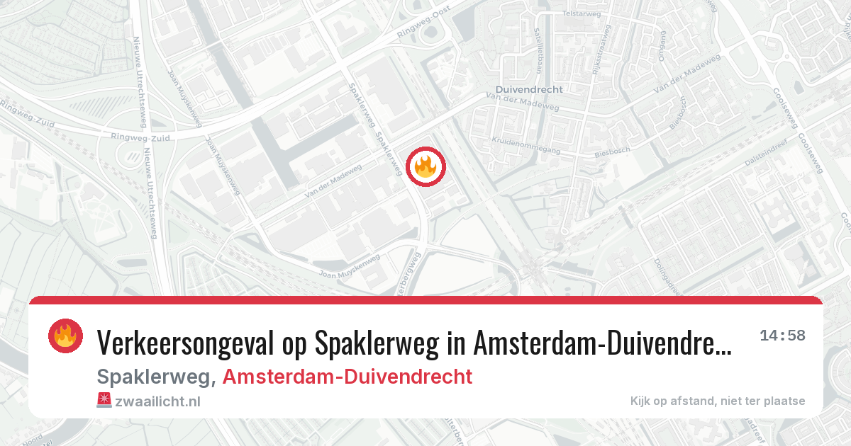 Verkeersongeval op Spaklerweg in Amsterdam-Duivendrecht — 22 mei 2026