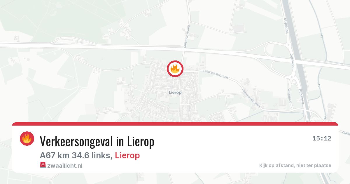 Verkeersongeval in Lierop — 10 jul 2026