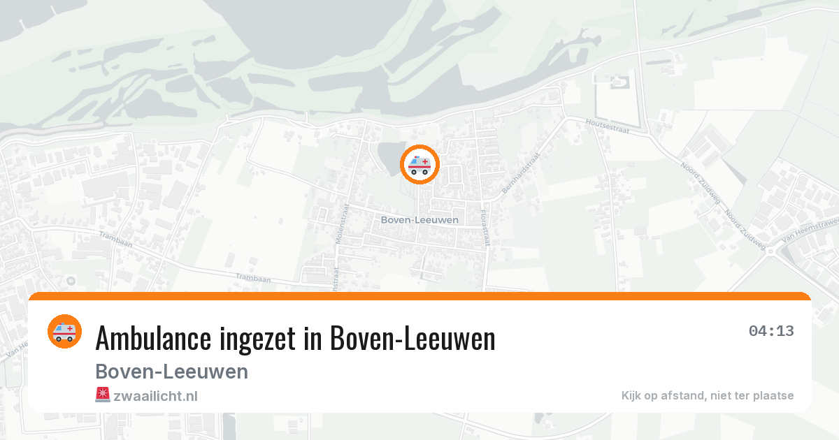Ambulance ingezet in Boven-Leeuwen — 30 mei 2026