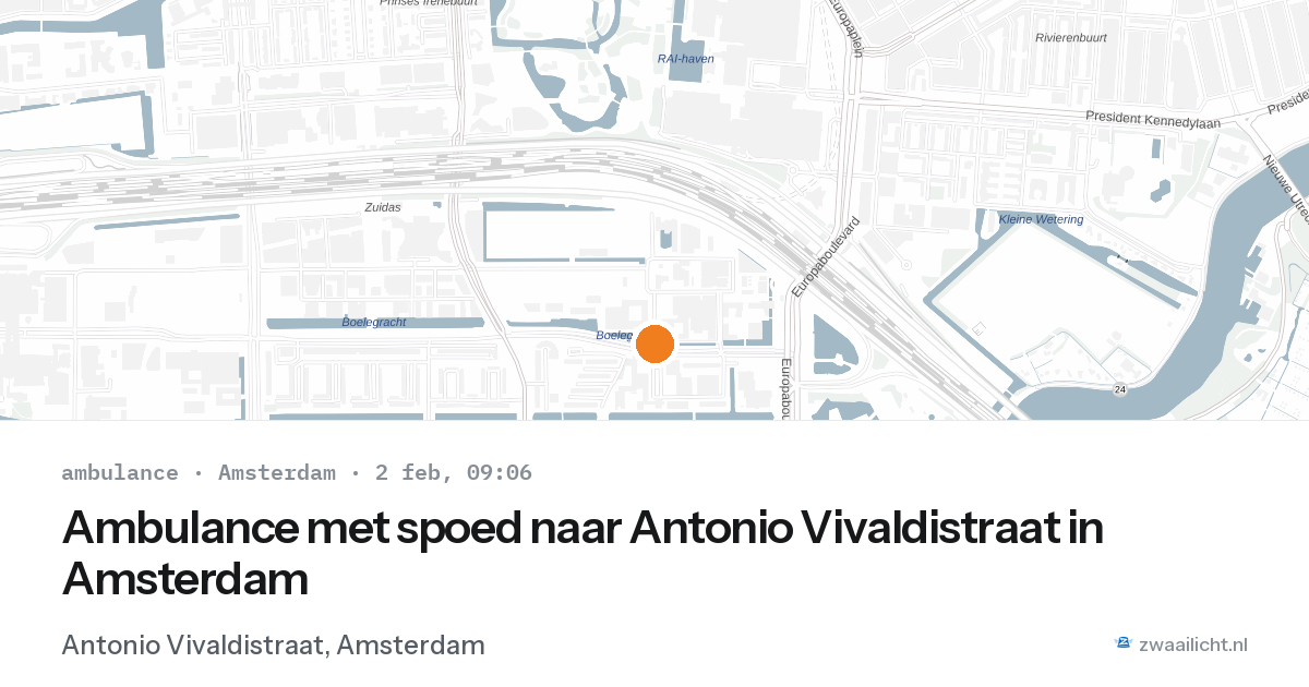 Ambulance met spoed naar Antonio Vivaldistraat in Amsterdam — 2 feb 2026