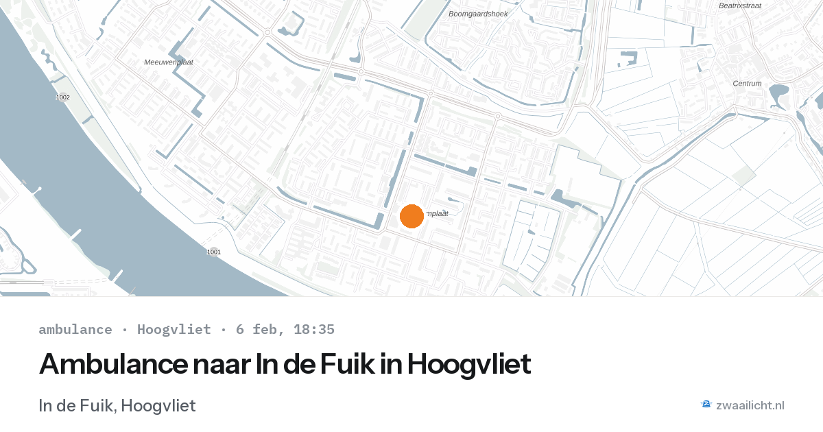Ambulance naar In de Fuik in Hoogvliet — 6 feb 2026