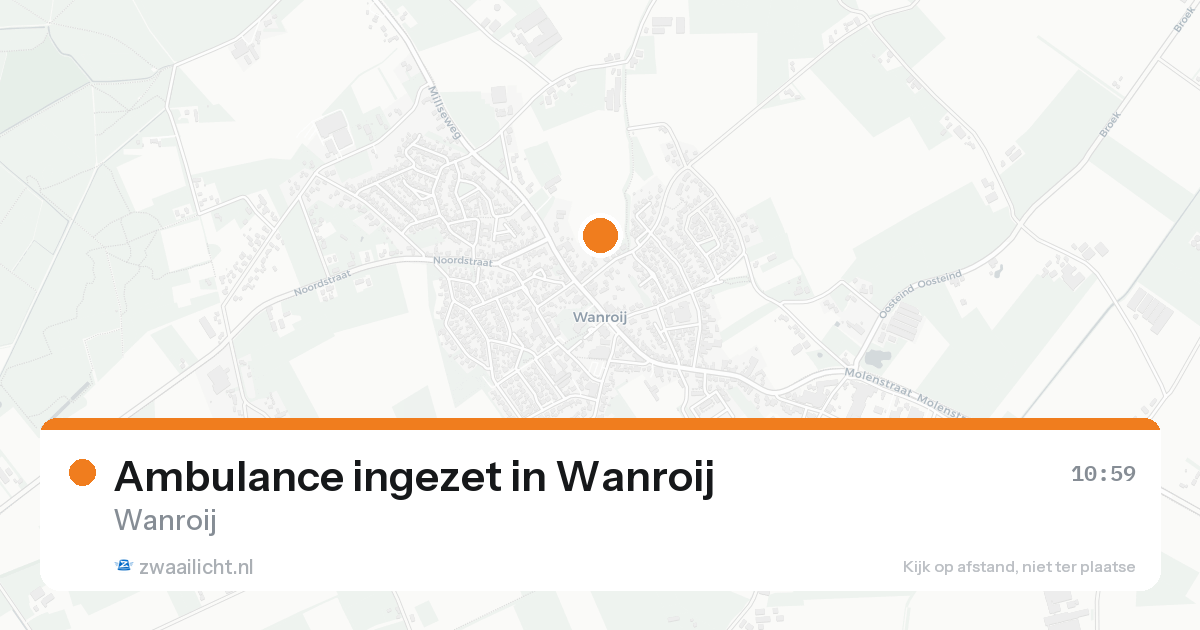 Ambulance ingezet in Wanroij — 9 aug 2026