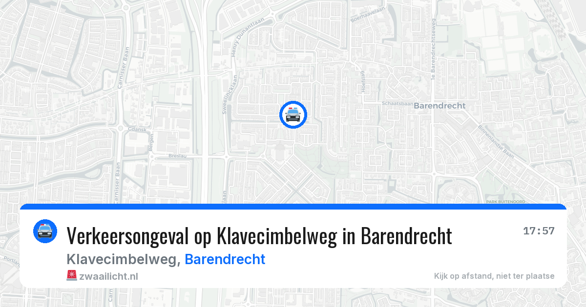 Verkeersongeval op Klavecimbelweg in Barendrecht — 16 jul 2026