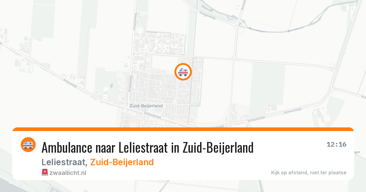 Ambulance naar Leliestraat in Zuid-Beijerland — 24 apr 2026
