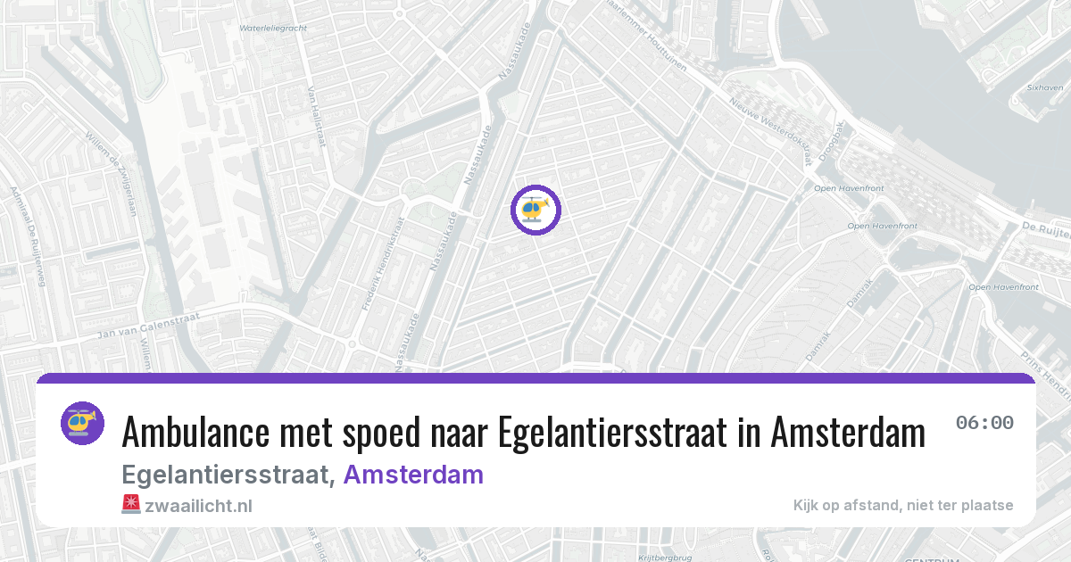 Ambulance met spoed naar Egelantiersstraat in Amsterdam — 15 aug 2026