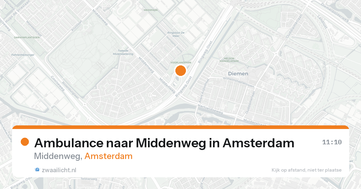 Ambulance naar Middenweg in Amsterdam — 31 mei 2026