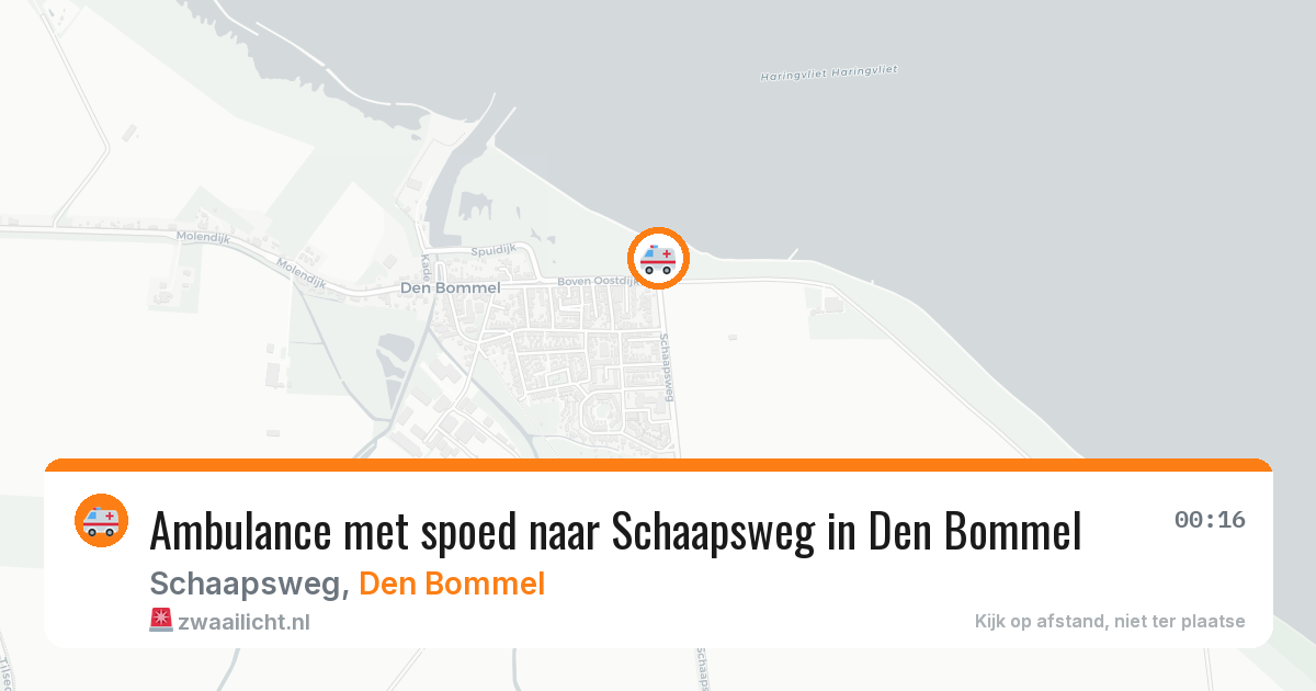 Ambulance met spoed naar Schaapsweg in Den Bommel — 20 jun 2026
